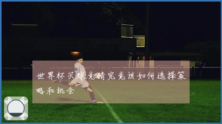世界杯买球竞猜究竟该如何选择策略和机会